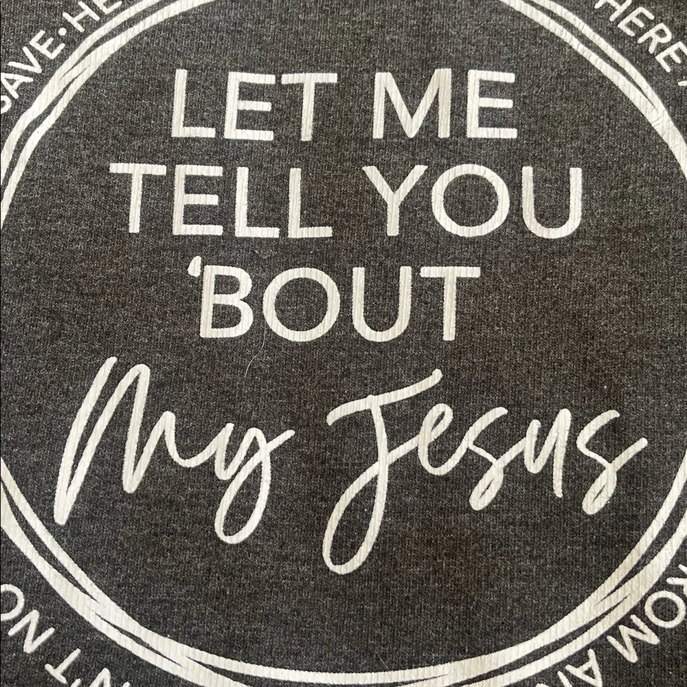 Jesus Charcoal Long Sleeve Sweatshirt - Picture 2 of 4